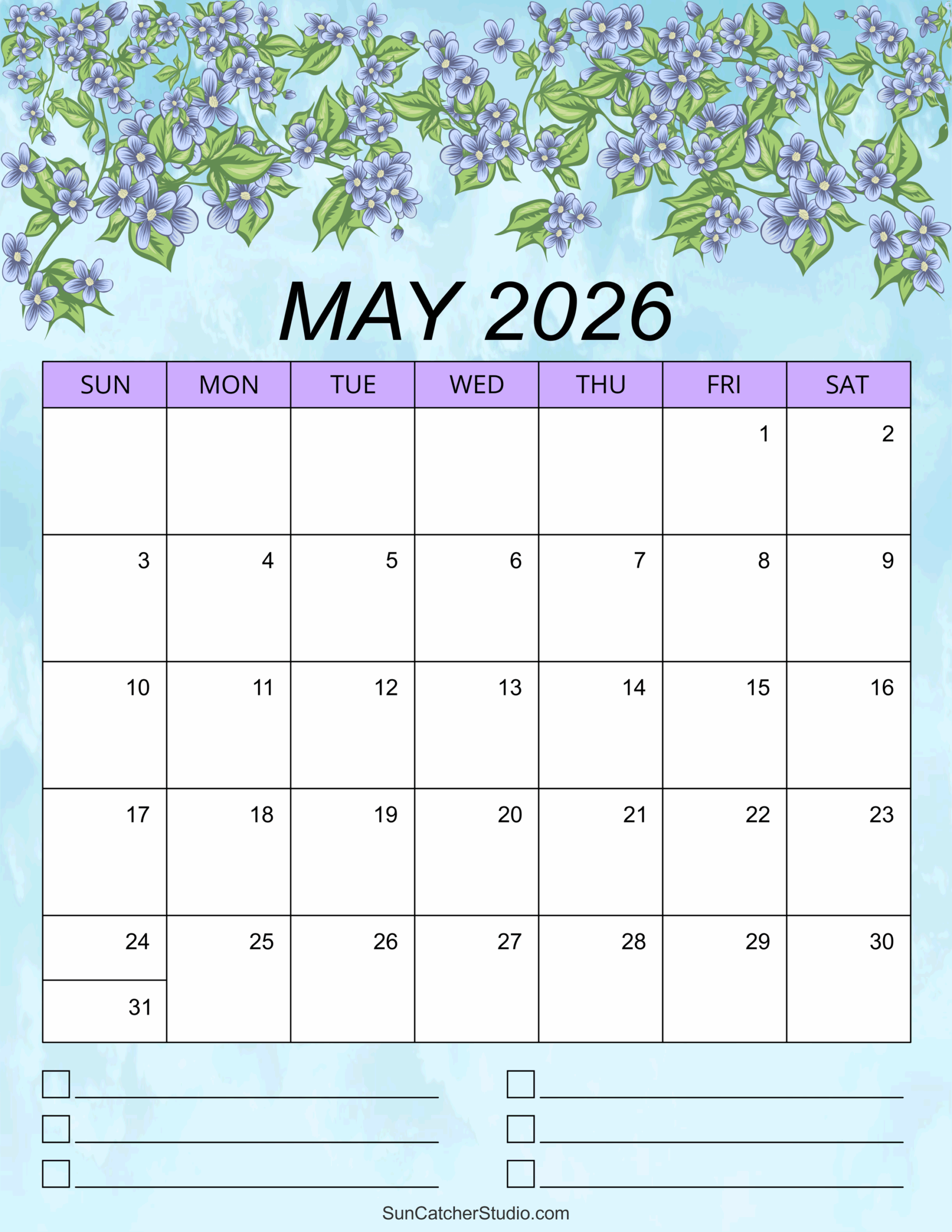 Blank Calendar For May 2026 Calendar