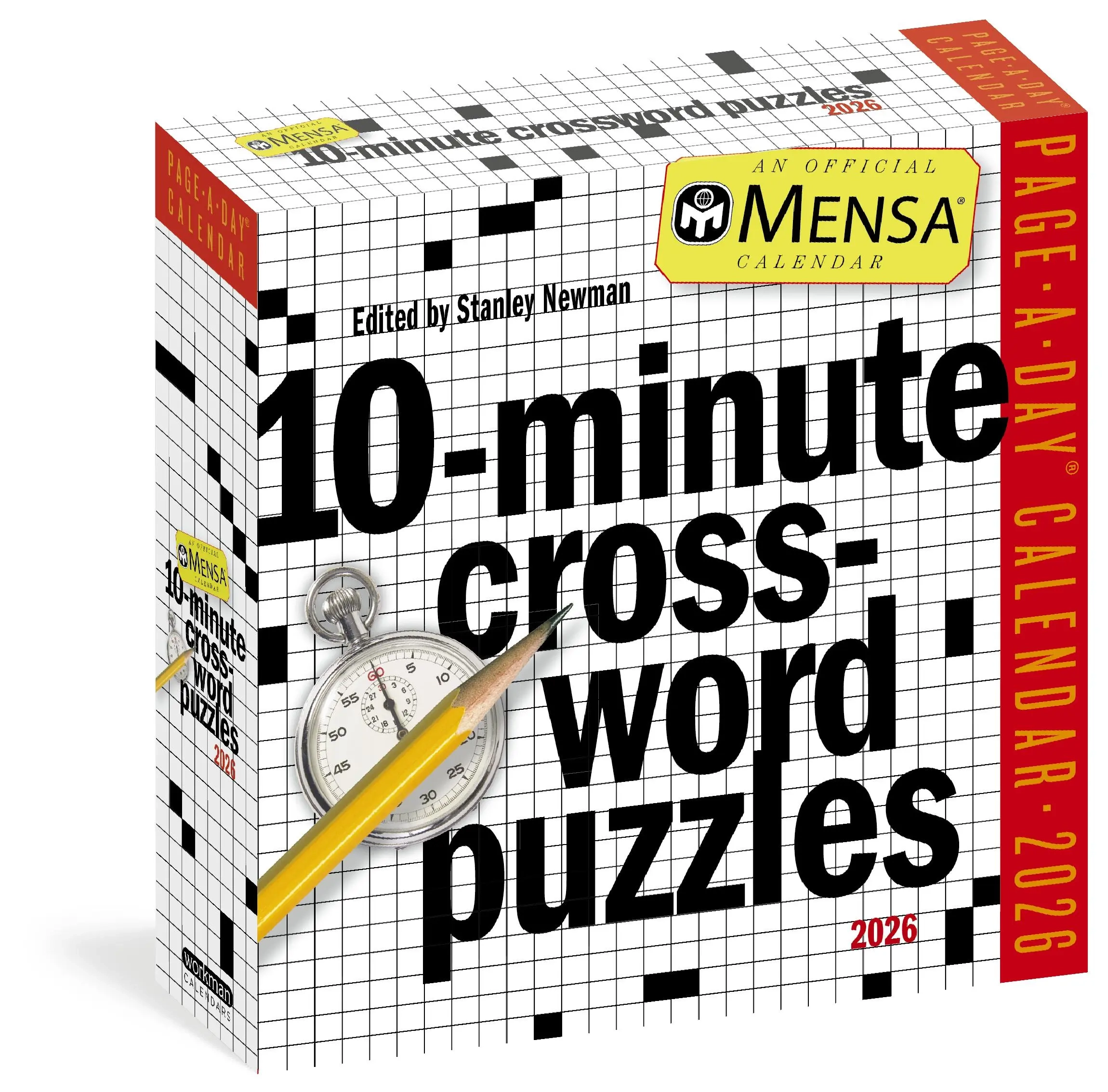 Mensa 10 Minute Crossword Puzzles Page A Day Calendar 2026 By 