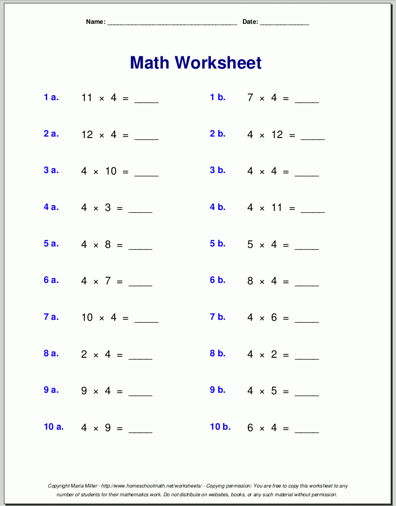 3rd Grade Worksheets Printable