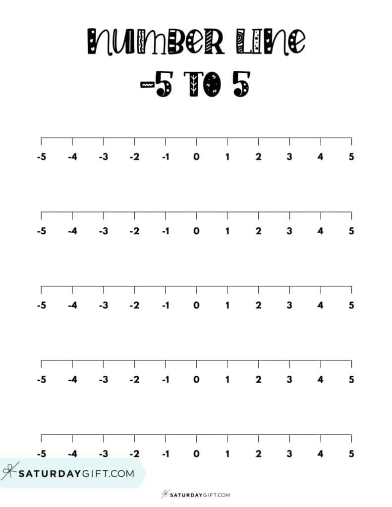 Negative And Positive Number Line 19 Free Printable Blank Worksheets