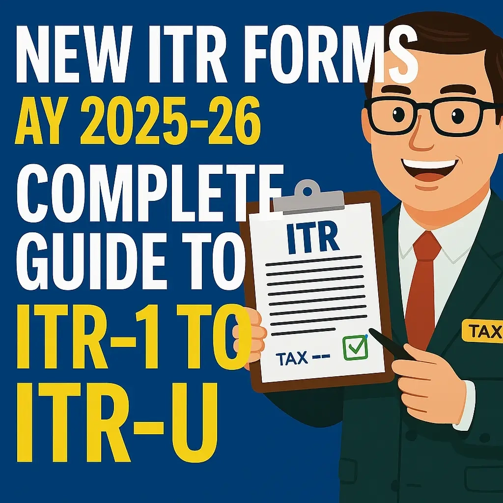 New ITR Forms AY 2025 26 Complete Guide To ITR 1 To ITR U CMA 