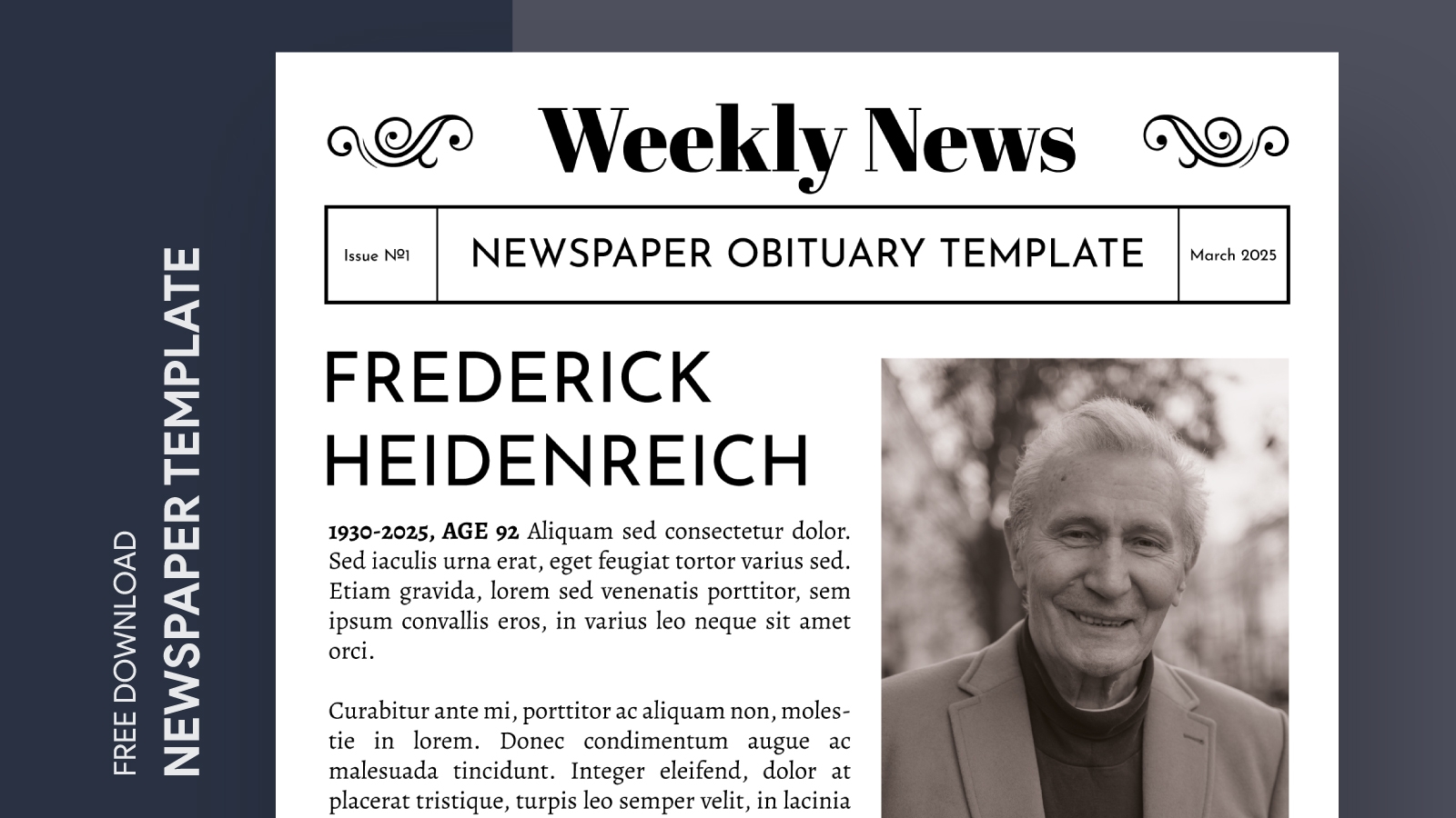 Obituary Forms For Newspaper
