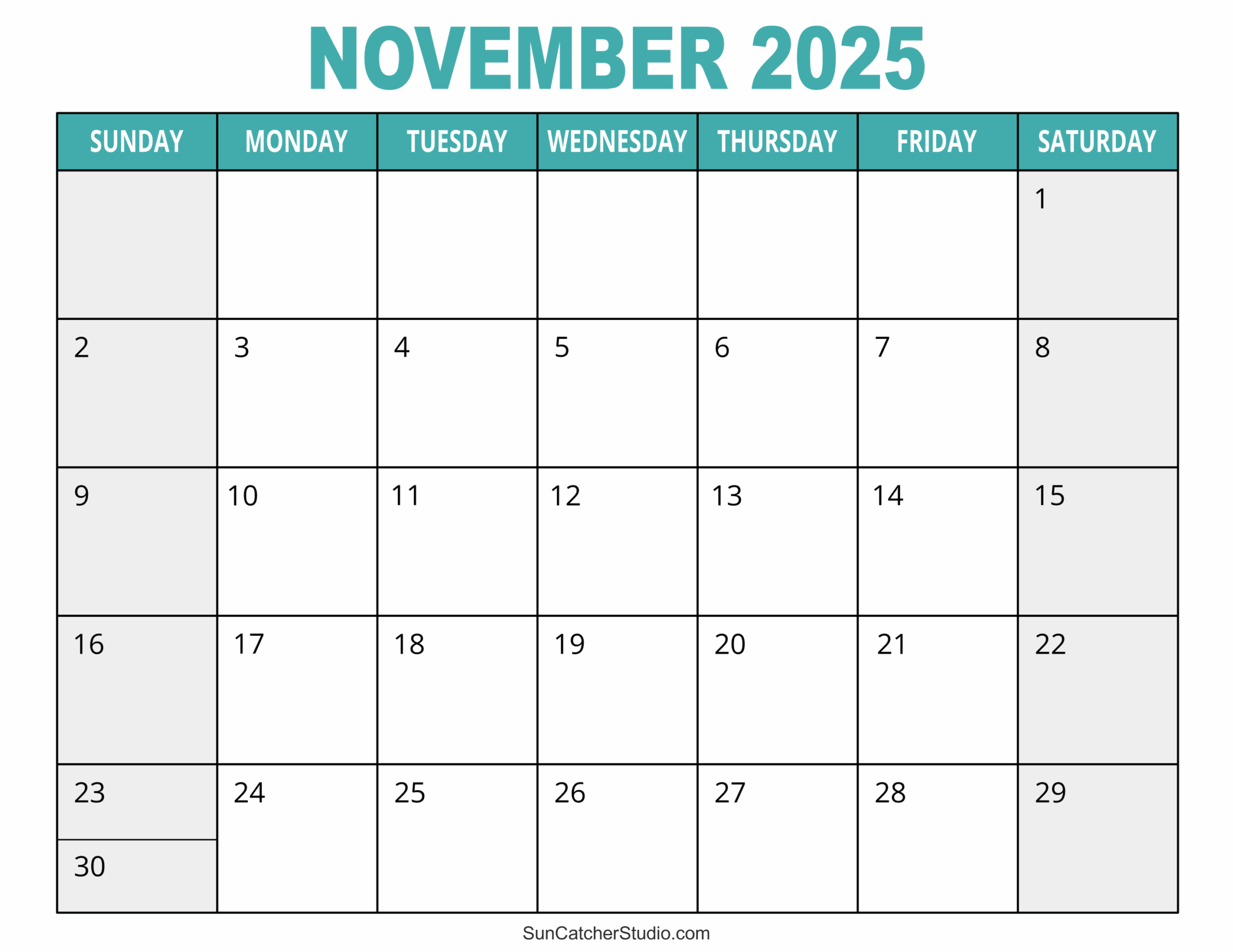 November 2025 Calendar Free Printable Free Printables 