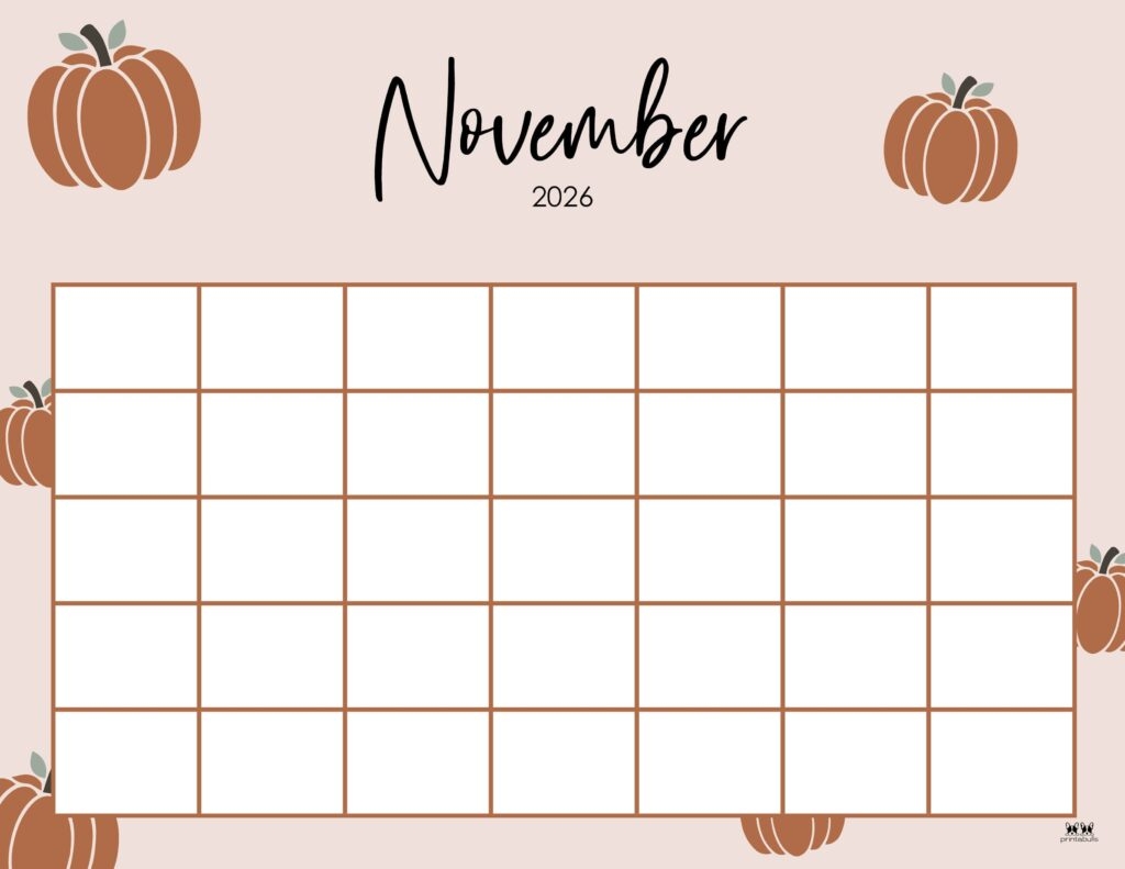 November 2026 Turkey Landscape Calendar Printable