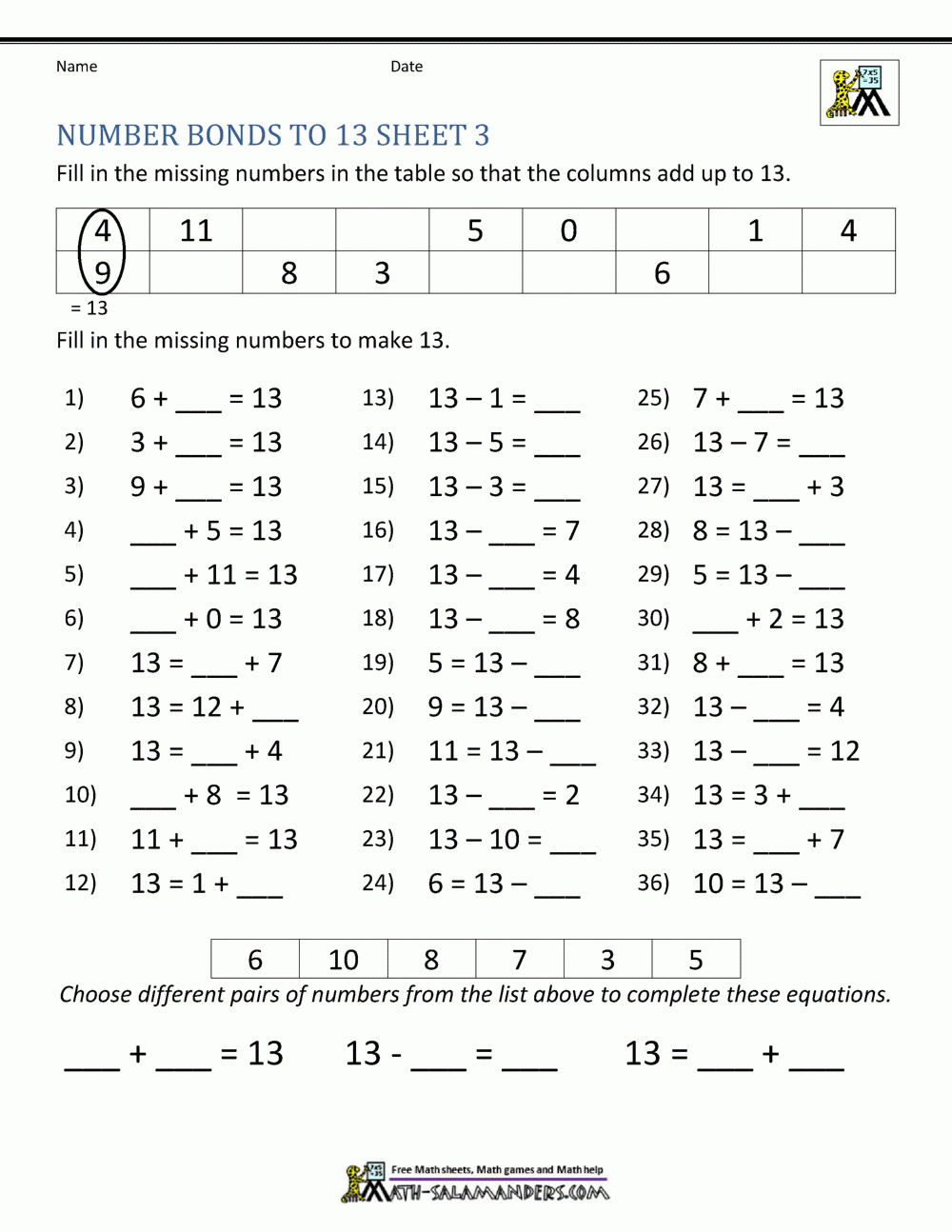 Printable Maths For 9 Year Olds