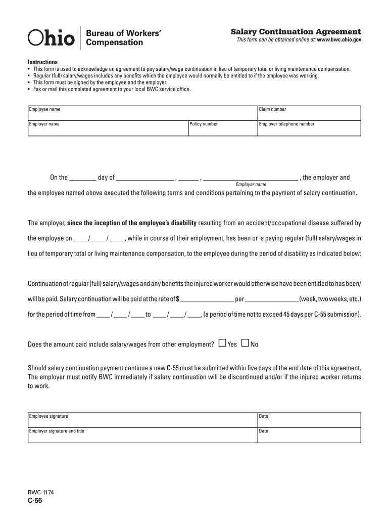 Ohio Bwc C9 Form Pdf Fill Out amp Sign Online DocHub