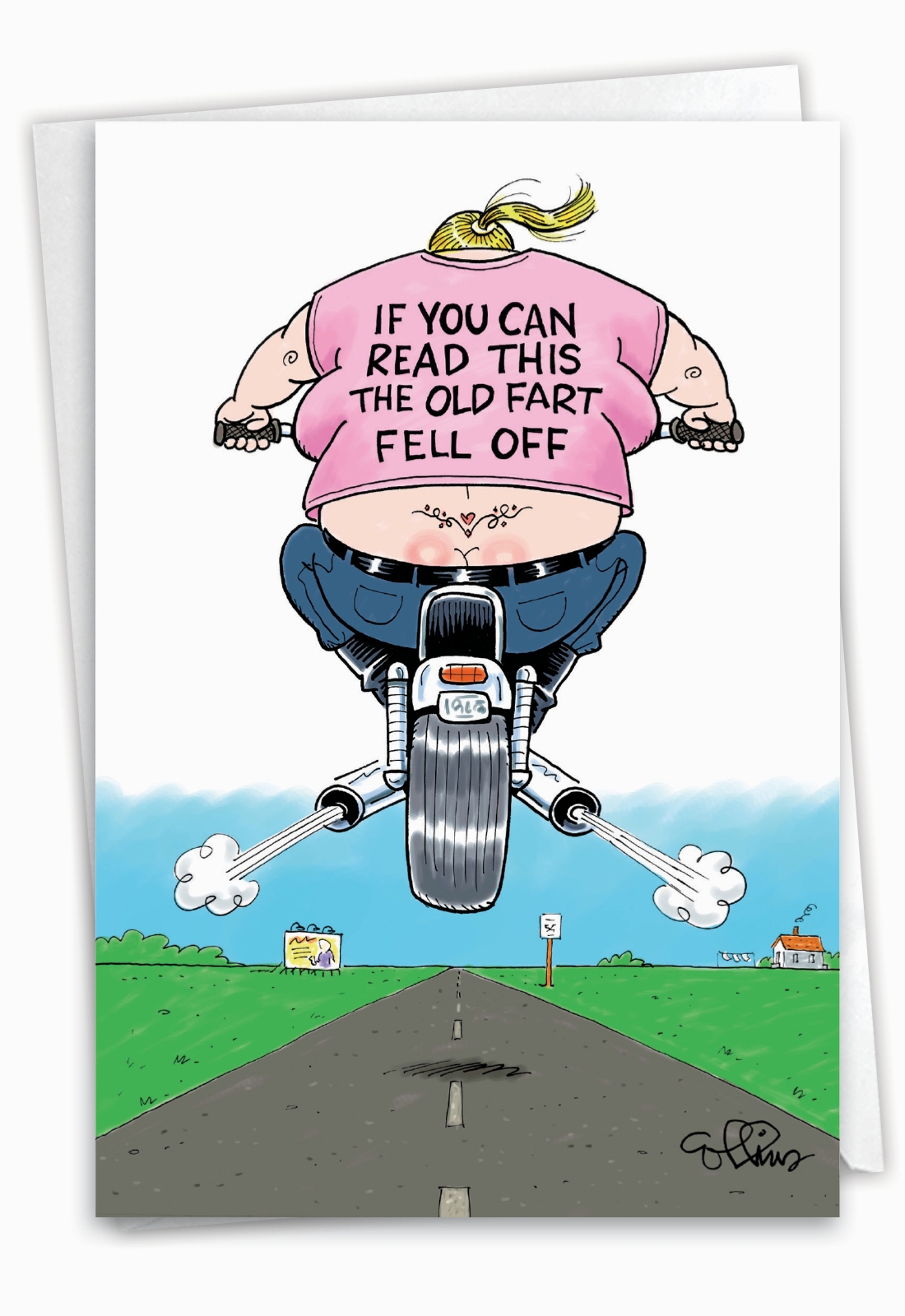 Old Fart Fell Off Humor Birthday Card