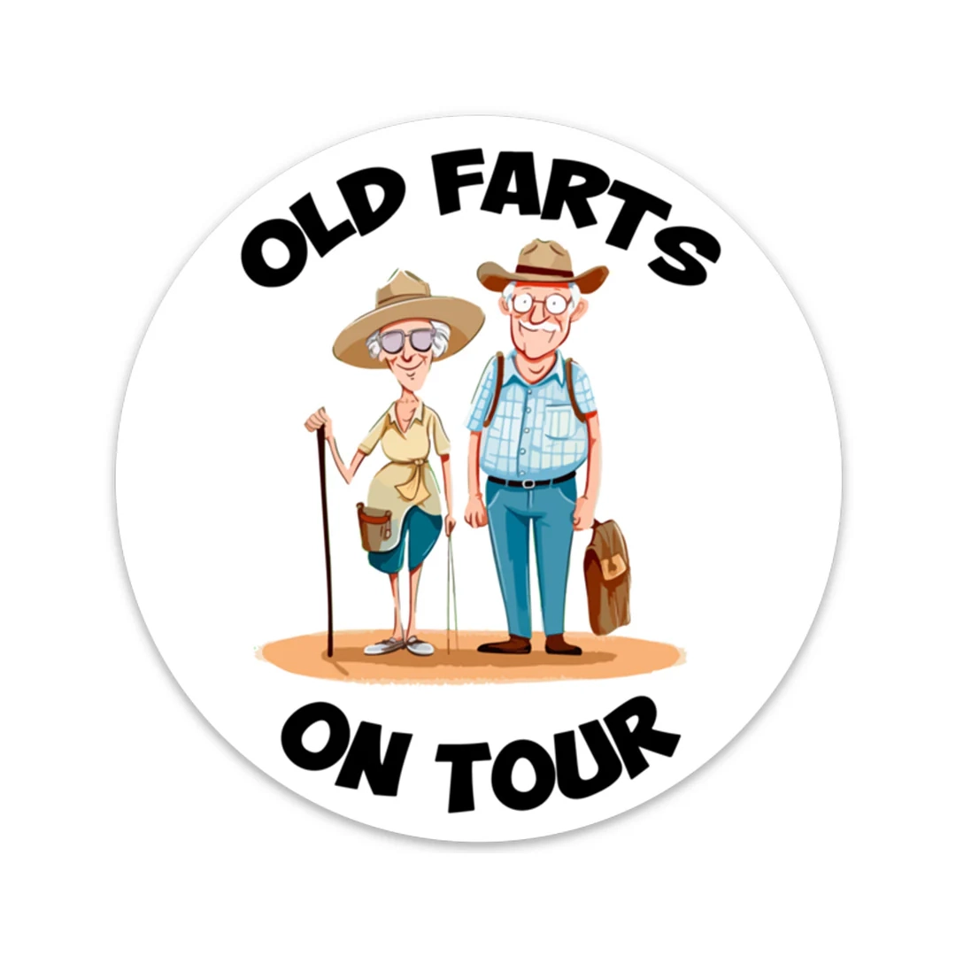 OLD FARTS ON TOUR STICKER Stickermize