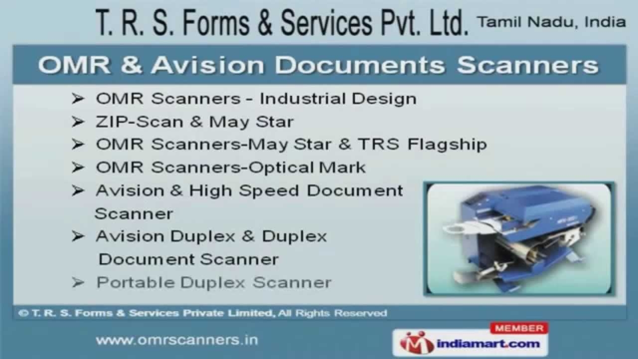 OMR Scanners By T R S Forms amp Services Private Limited Chennai