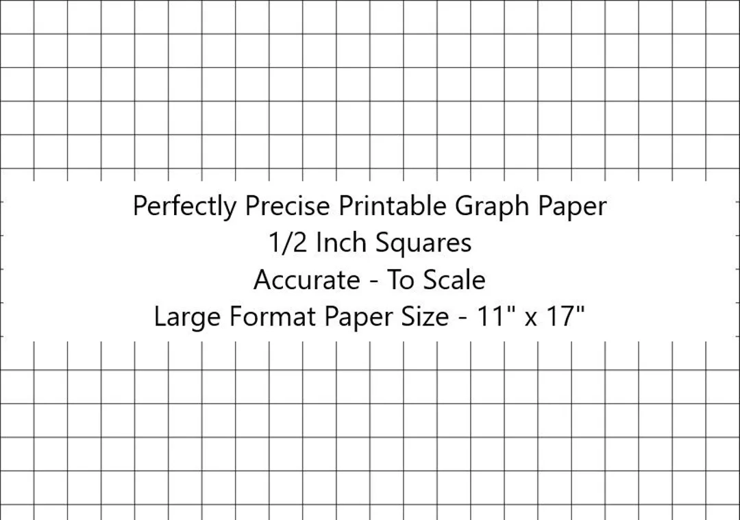 Perfectly Scaled And Precise Printable Graph Paper For Weaving Patterns And Crafts 11 By 17 Paper 1 2 Inch Grid 2 Lines Per Inch Etsy de