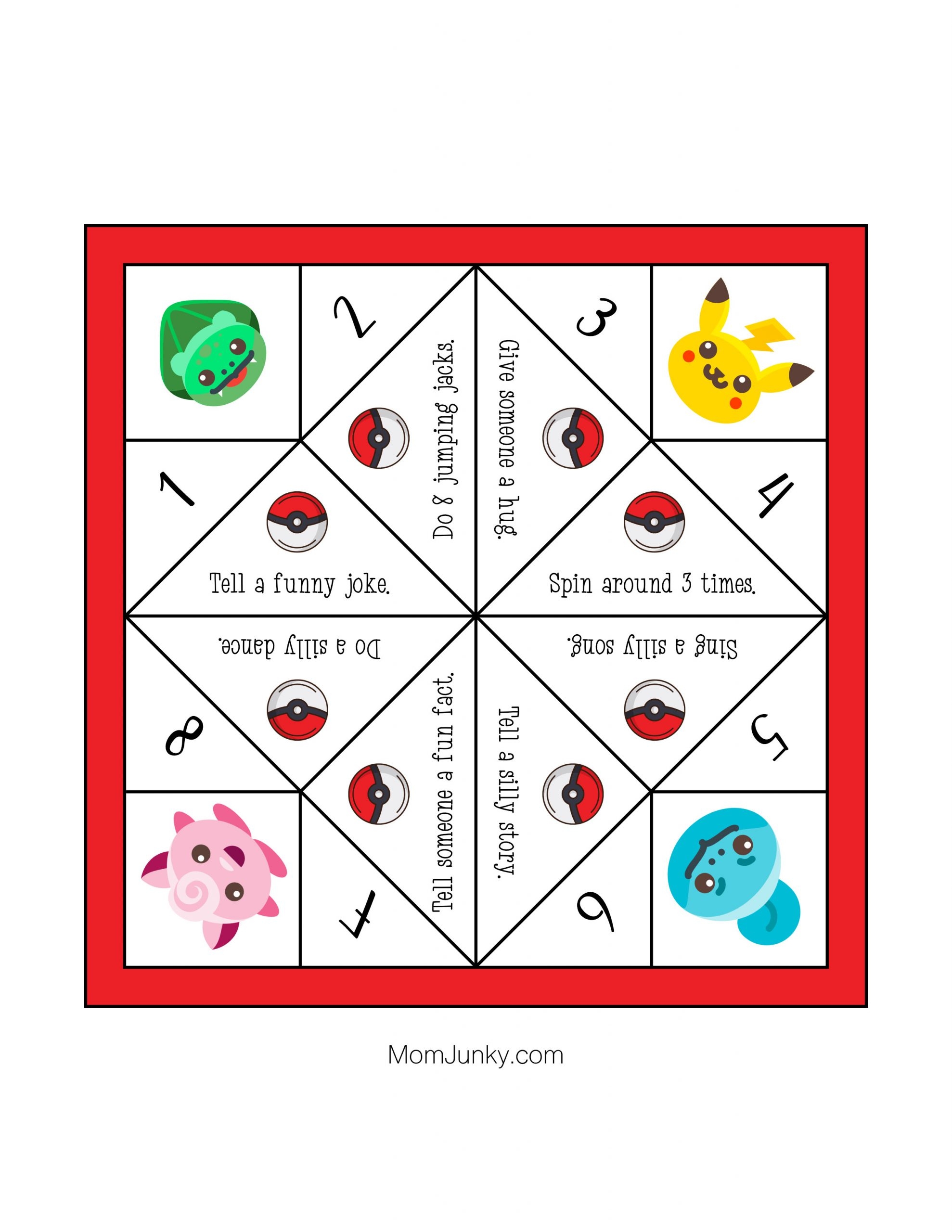 Paper Fortune Teller Printable Template