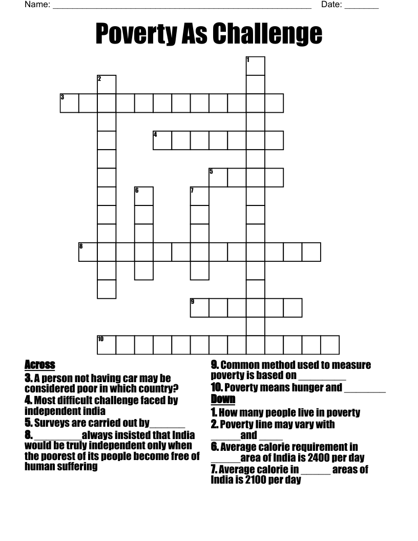 Tough Challenge Crossword Printable