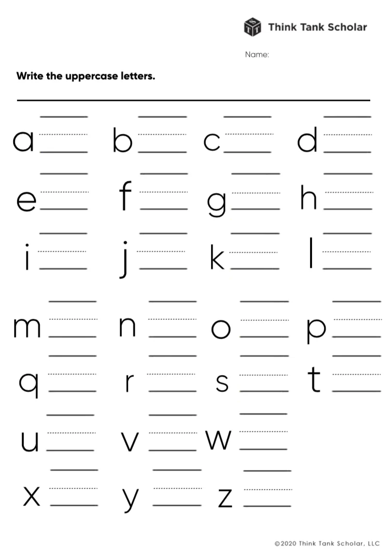 Free Printable Writing Worksheets Preschool