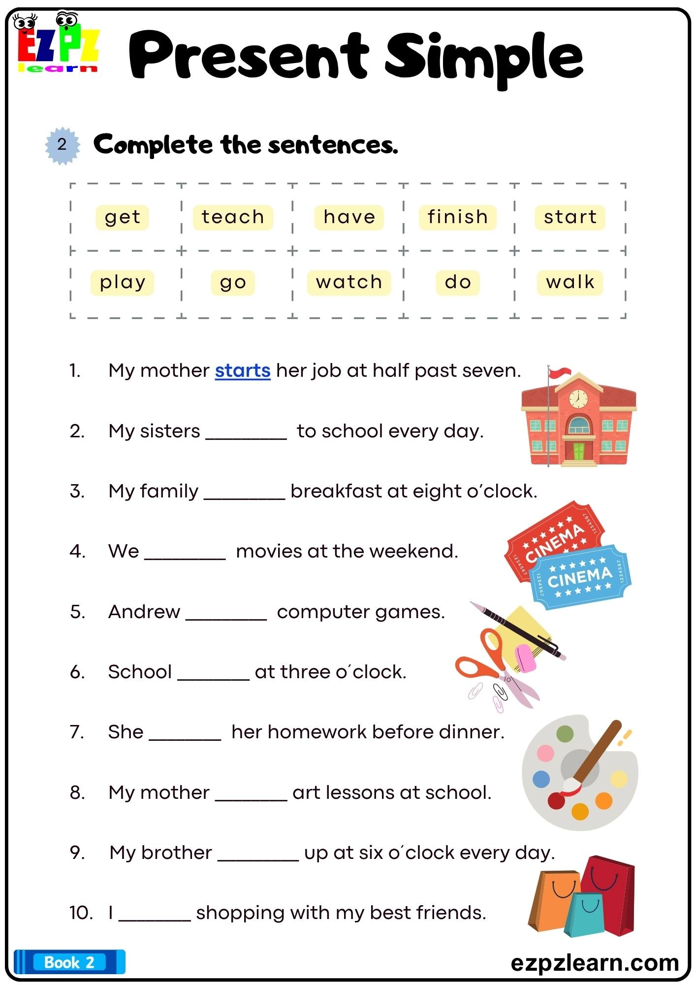 Free Printable Complete Sentence Worksheets