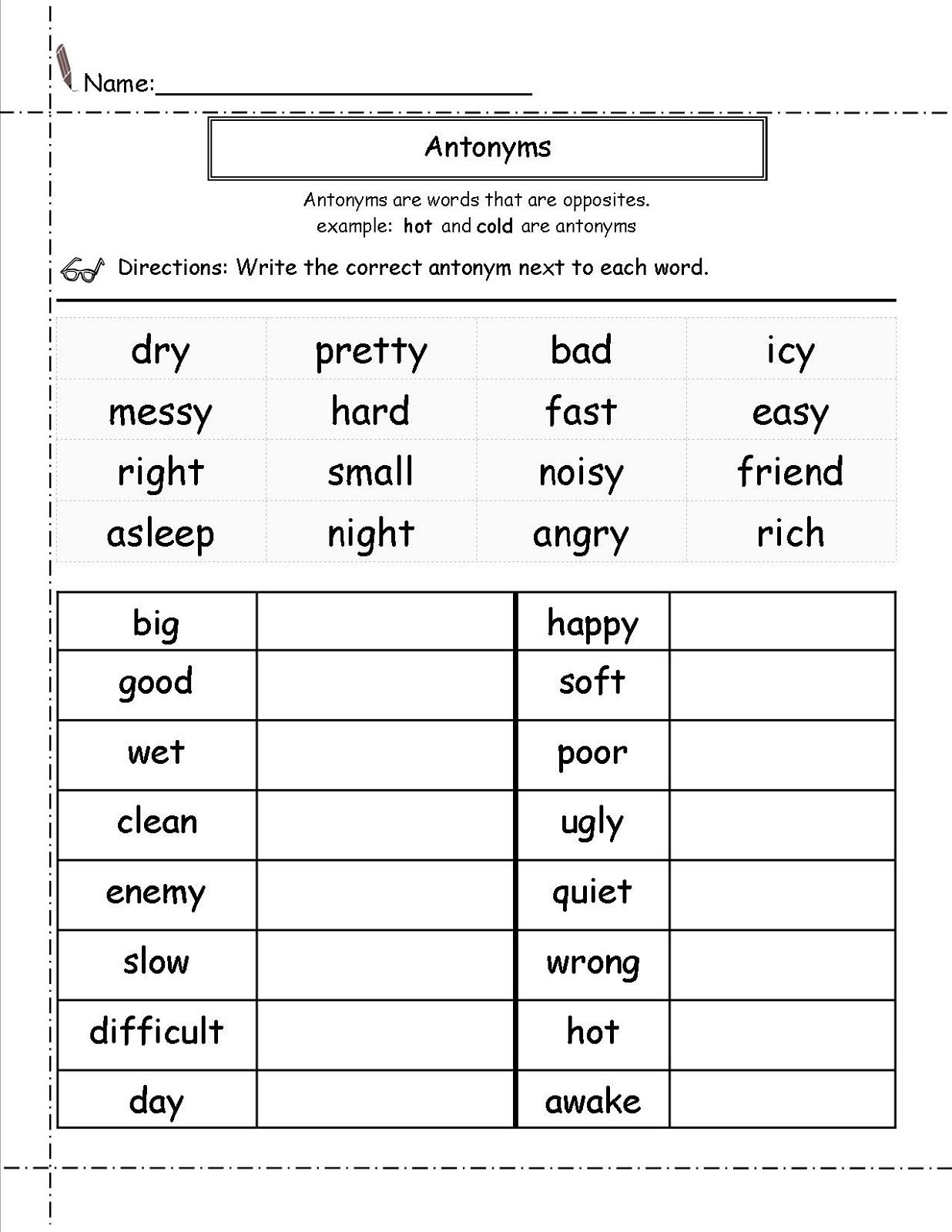 Grade 2 English Worksheets Printable