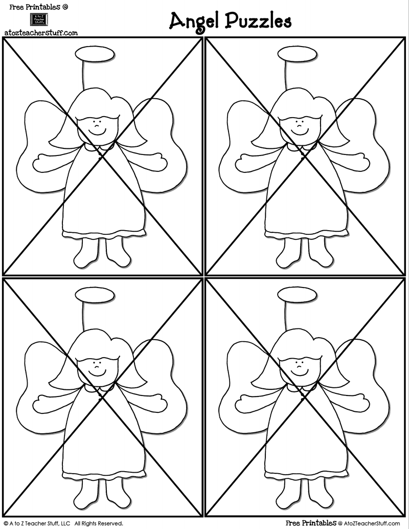 Printable Angels Puzzles A To Z Teacher Stuff Printable Pages 