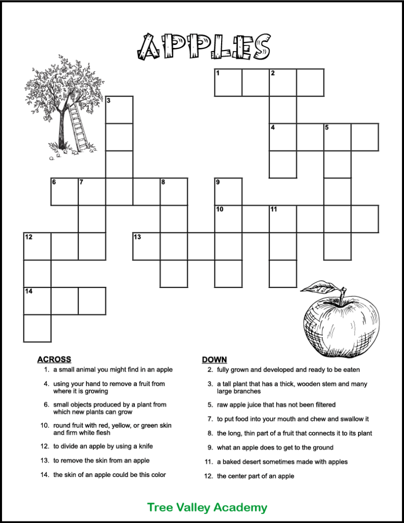 Third Grade Crossword Puzzles Printable