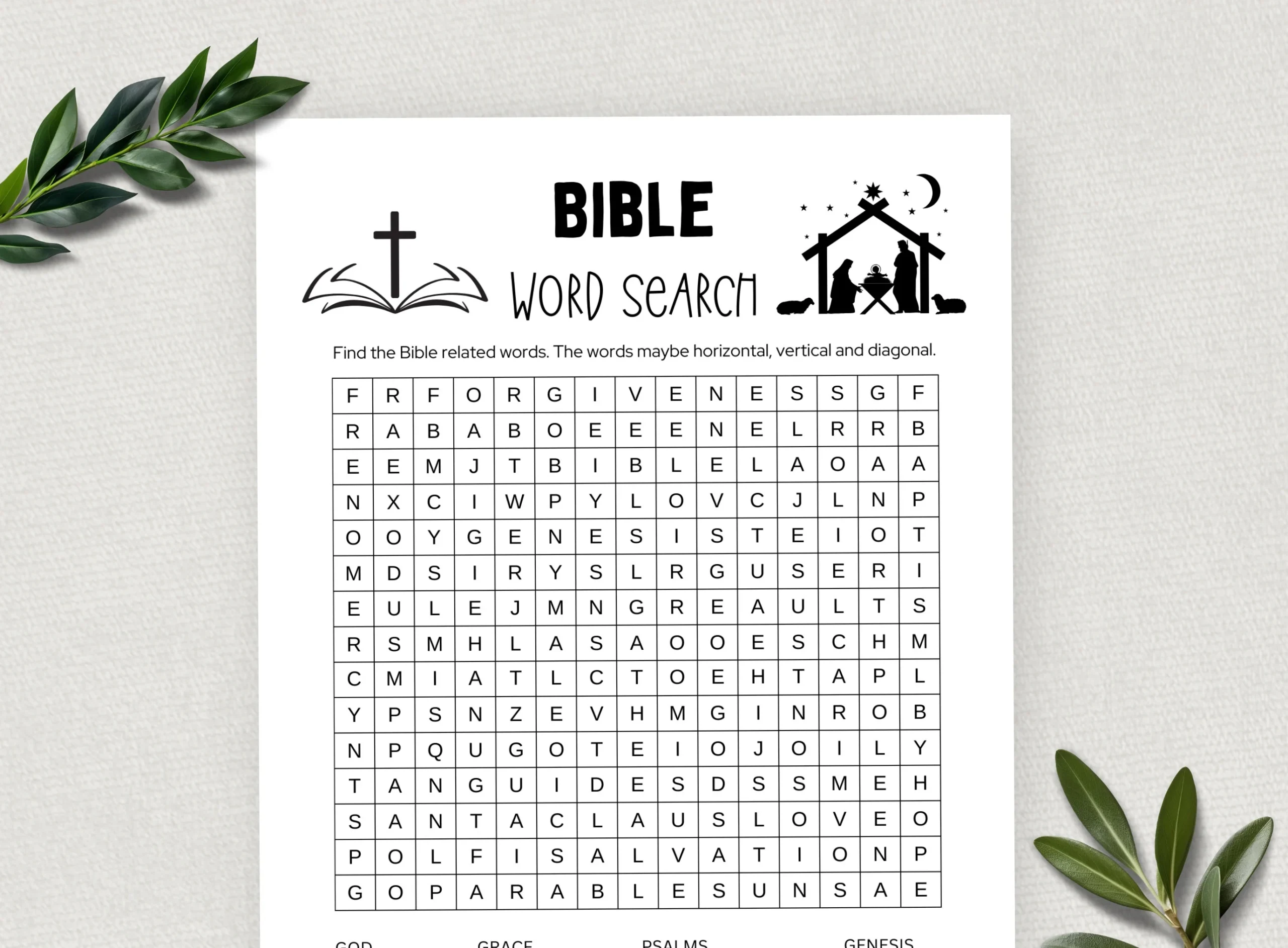 Printable Bible Games And Puzzles For Adults