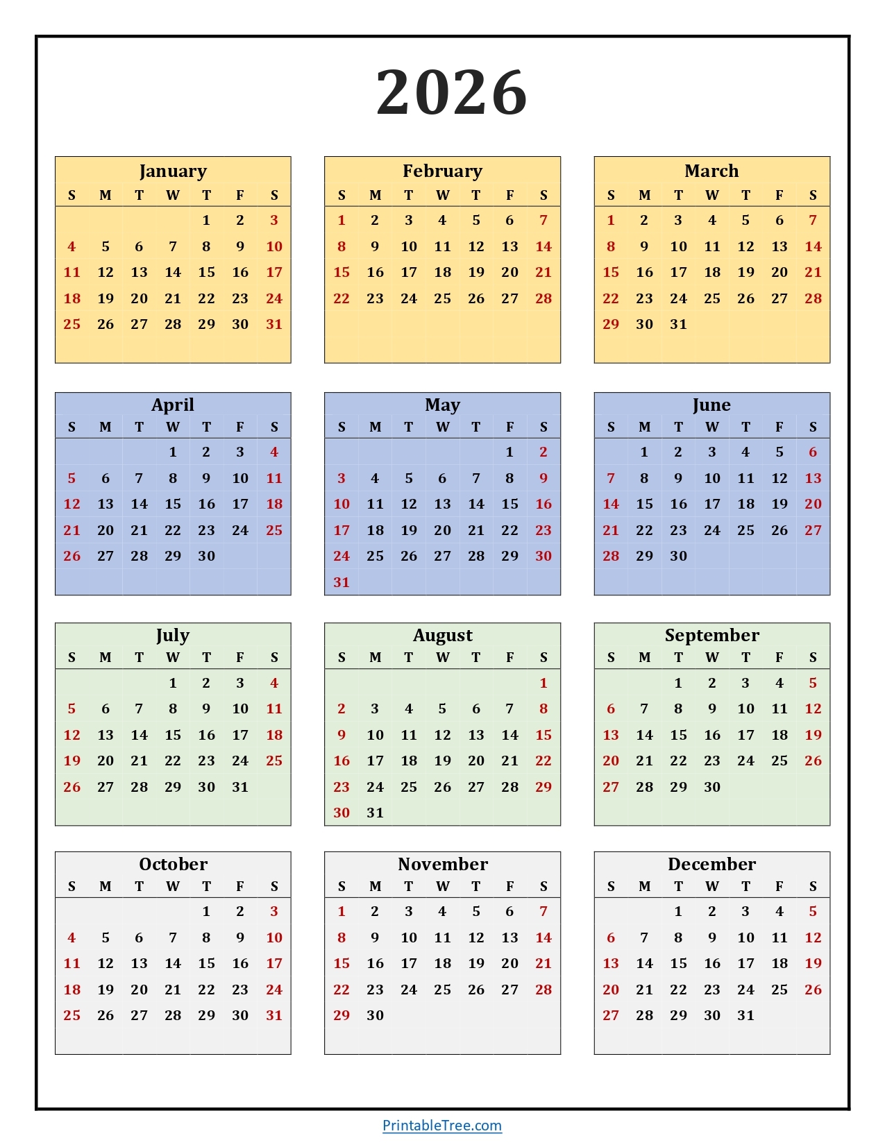 Printable 2026 W-2 Form