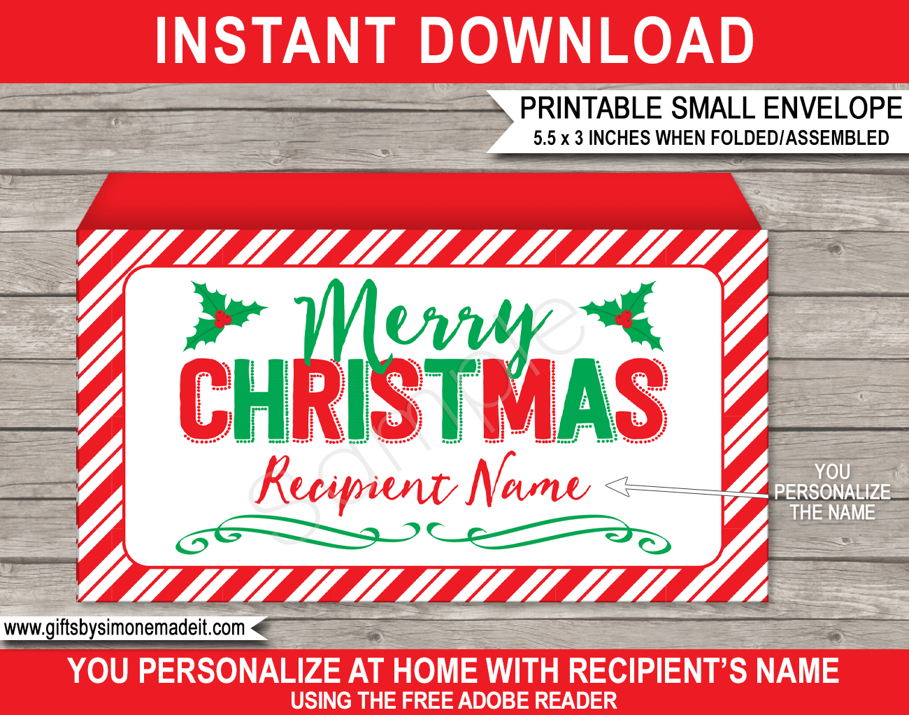 Christmas Design For Envelope