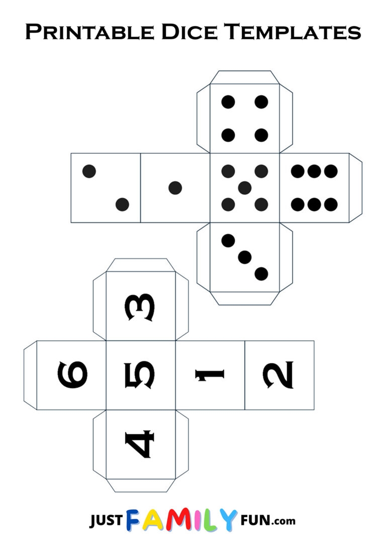Dice Template Printable
