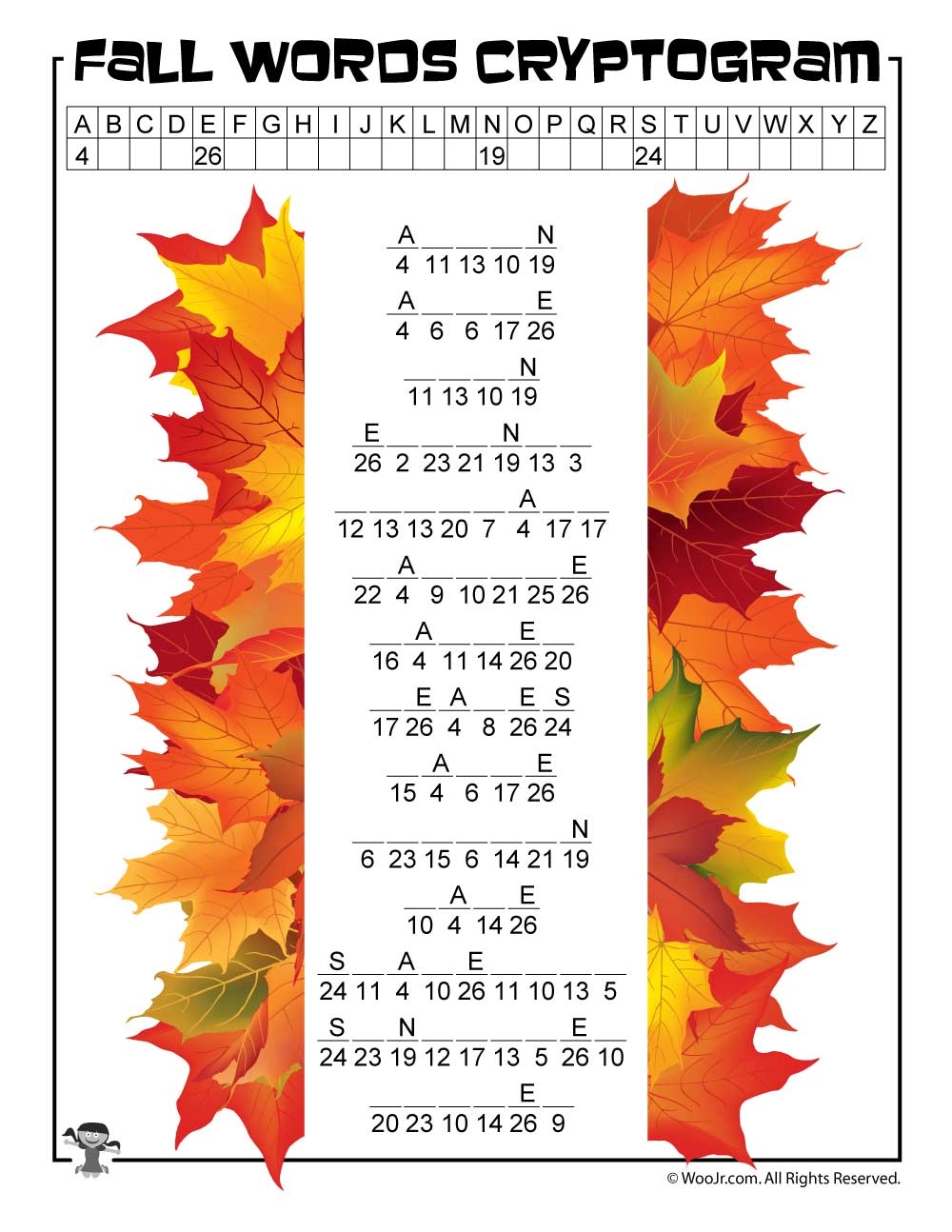 Printable Fall Word Puzzles For Kids Woo Jr Kids Activities 