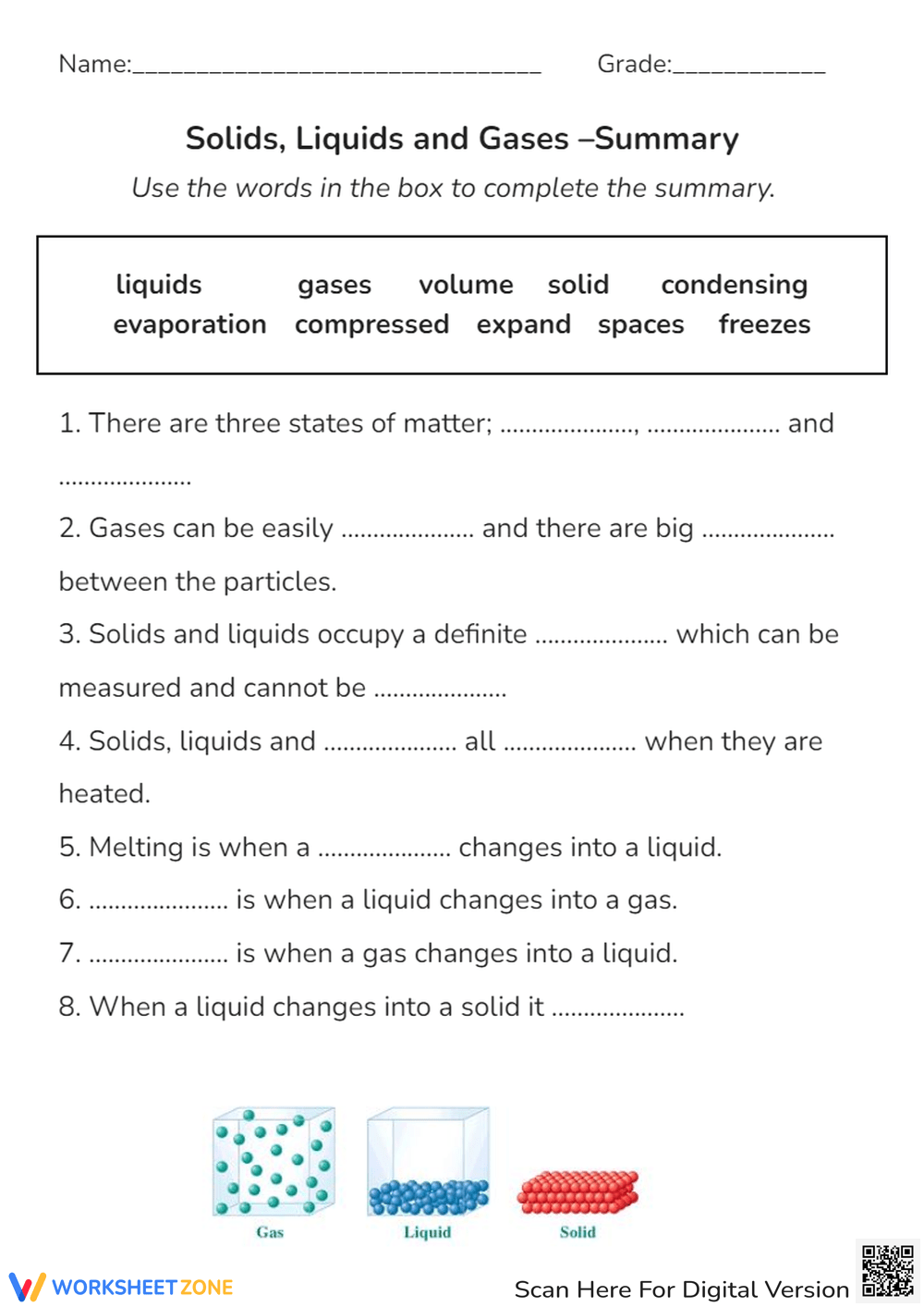 Printable Grade 5 Science Worksheets