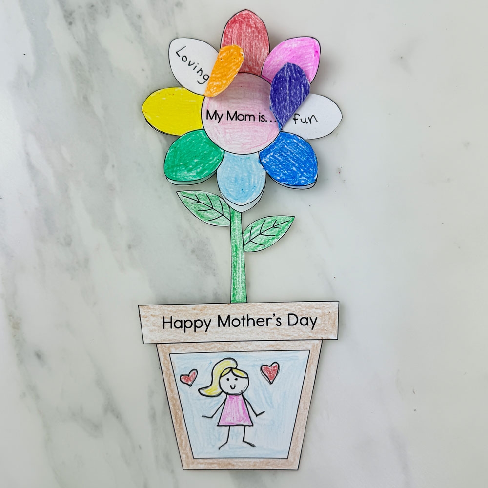 Printable Mothers Day Craft Template