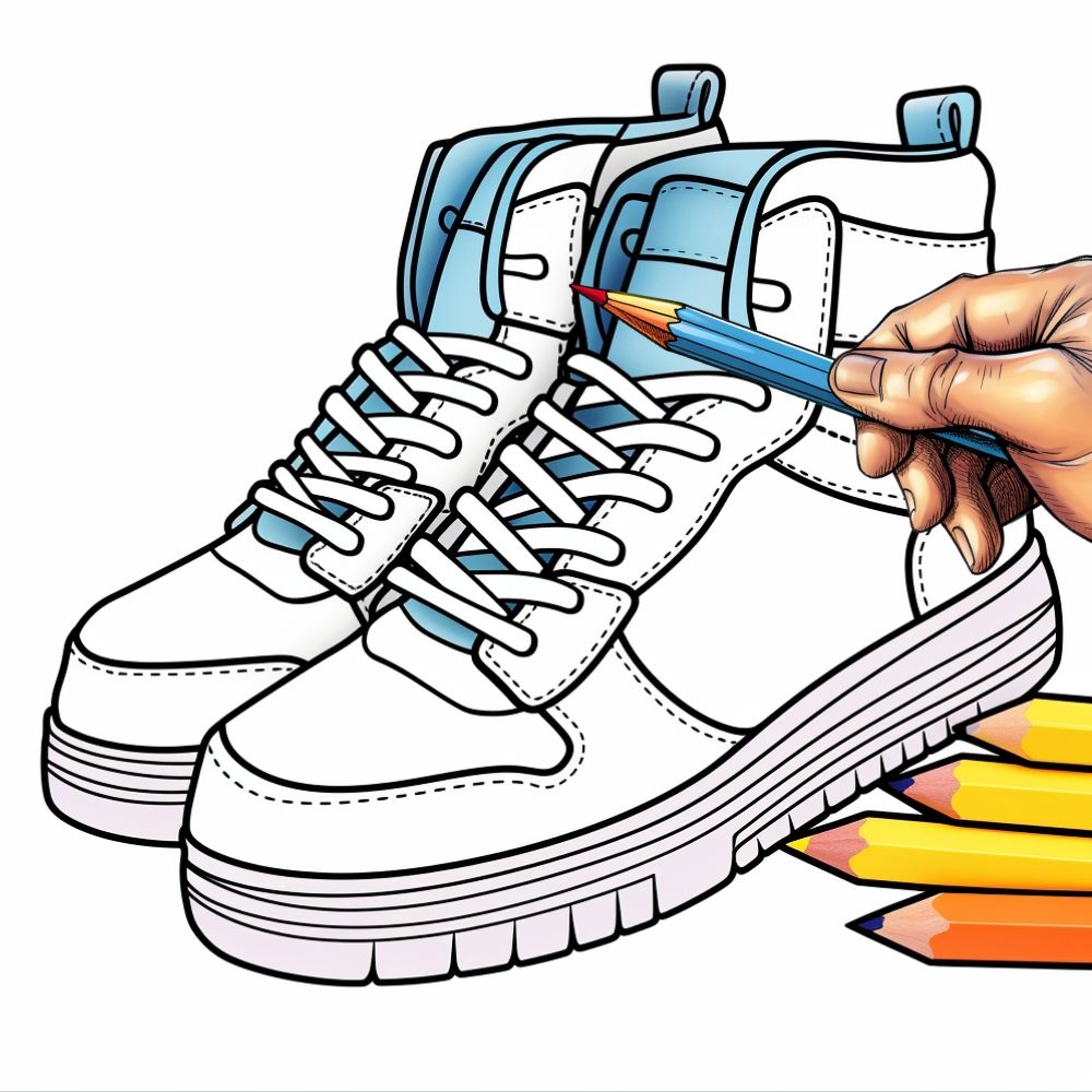 Printable Sneakers Printable Coloring Pages Of Sneakers For Shoe 