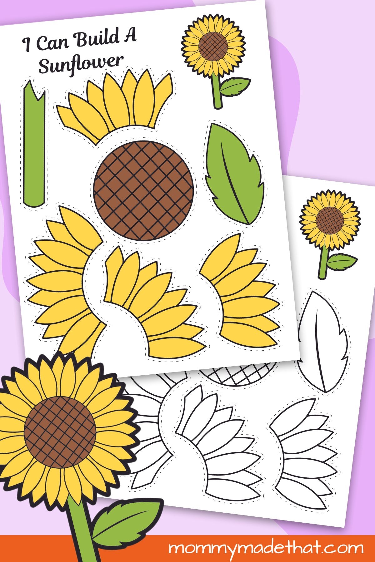 Sunflower Printable Template