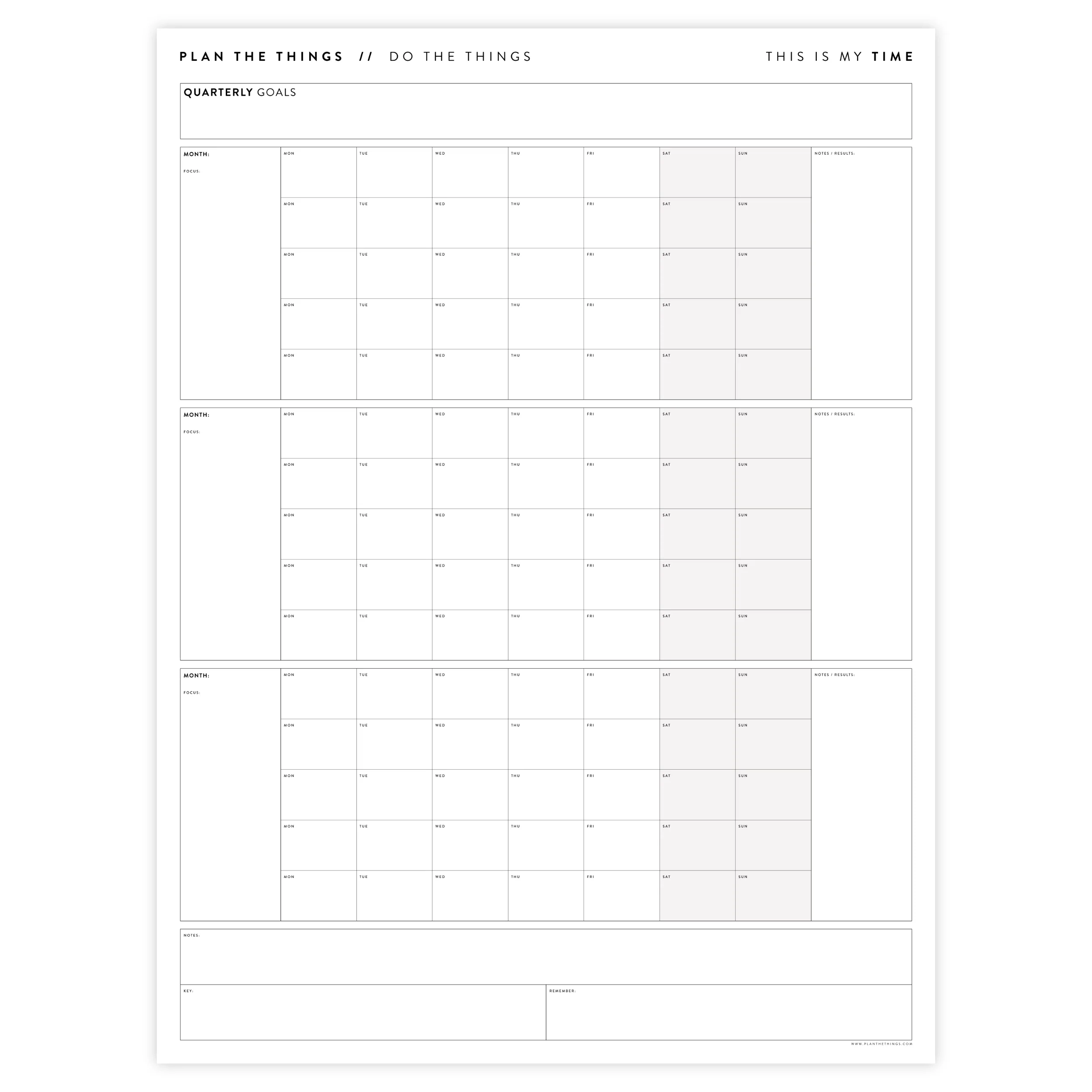 Printable Calendar Blank Starting Monday