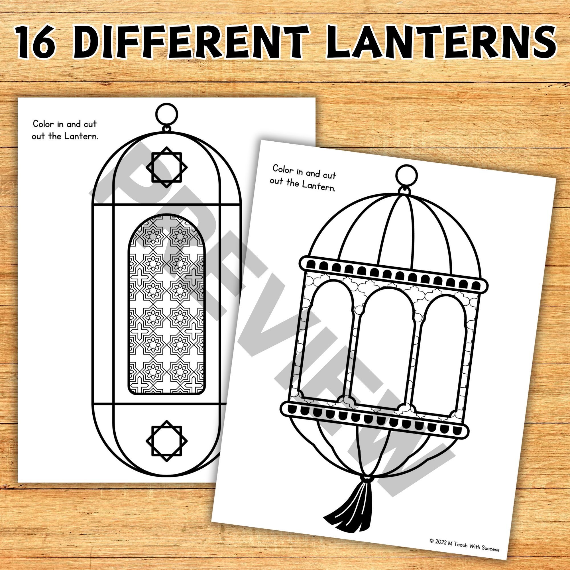 Cut Out Ramadan Lantern Template Printable