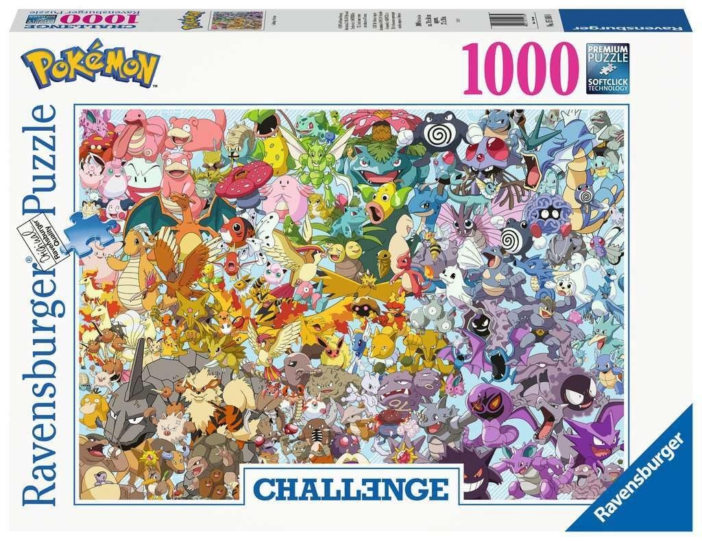 Ravensburger Pok mon 1000 Piece Challenge Jigsaw Puzzle For Adults 