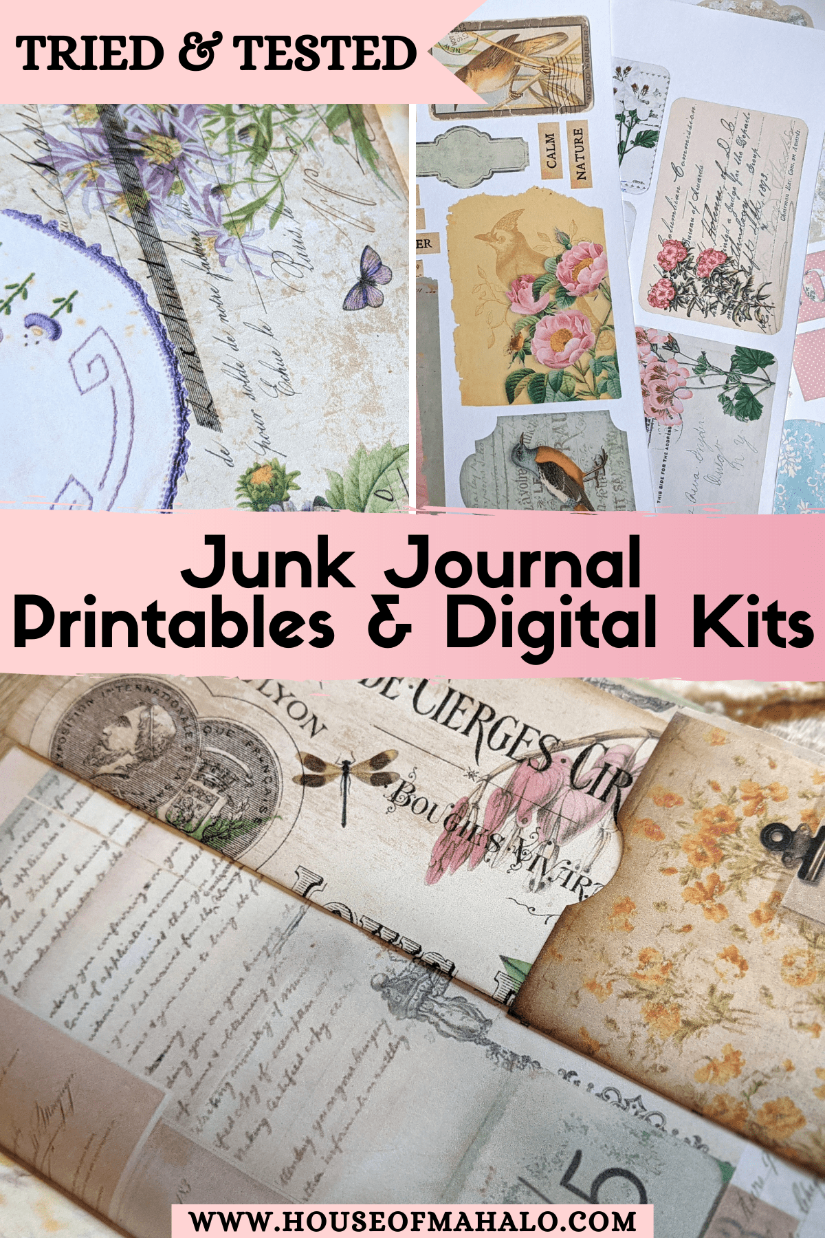 Free Printable Junk Journal Templates