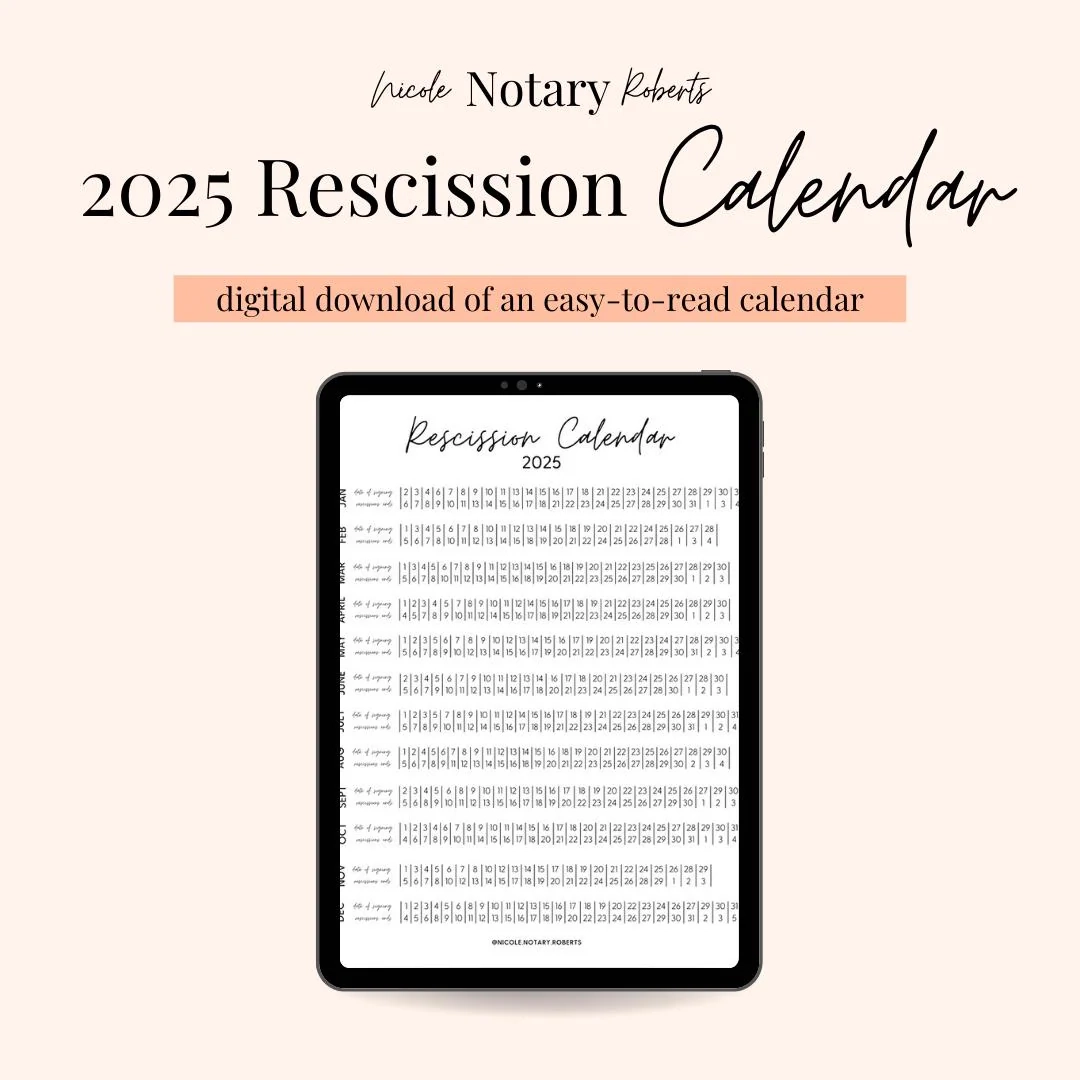 2026 Rescission Calendar Printable