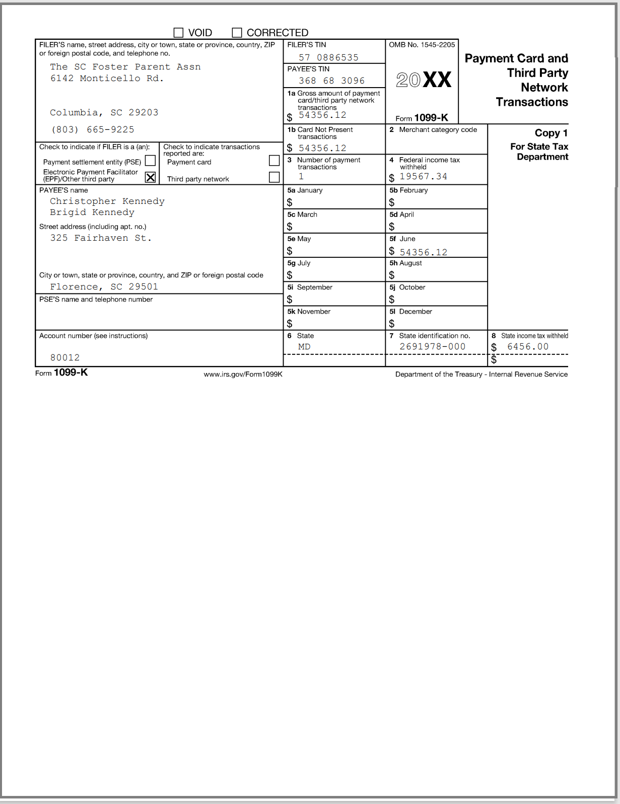 Sample 1099 s Forms