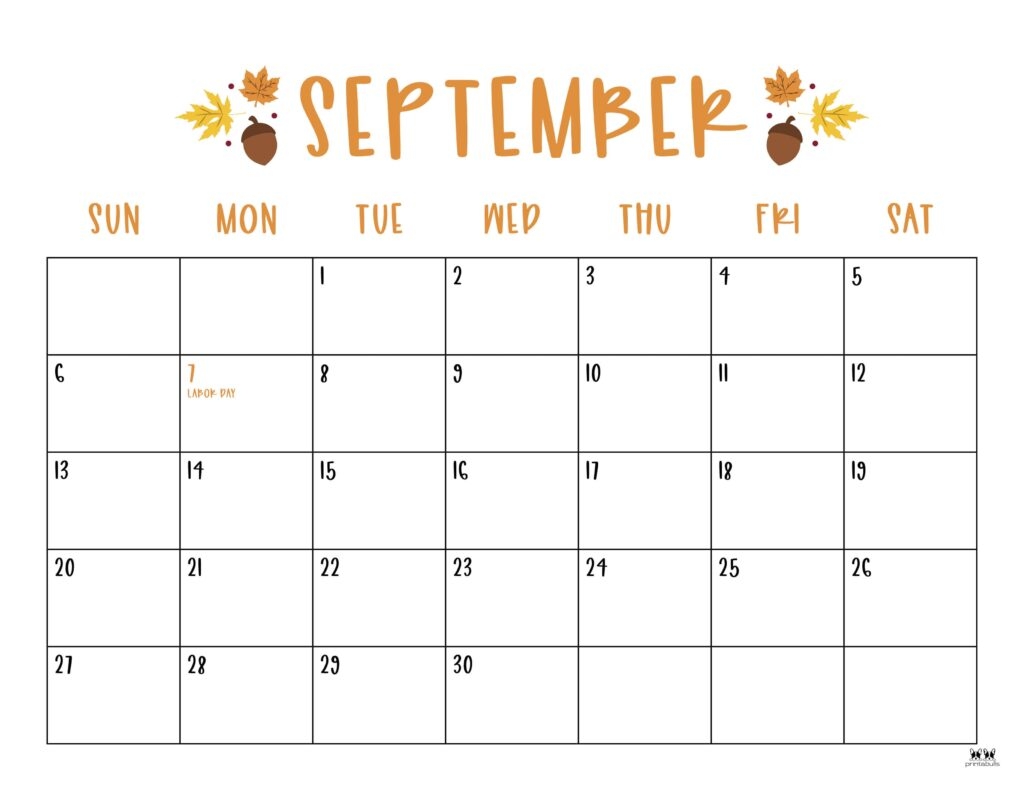 September 2026 Calendar Blank Calendar