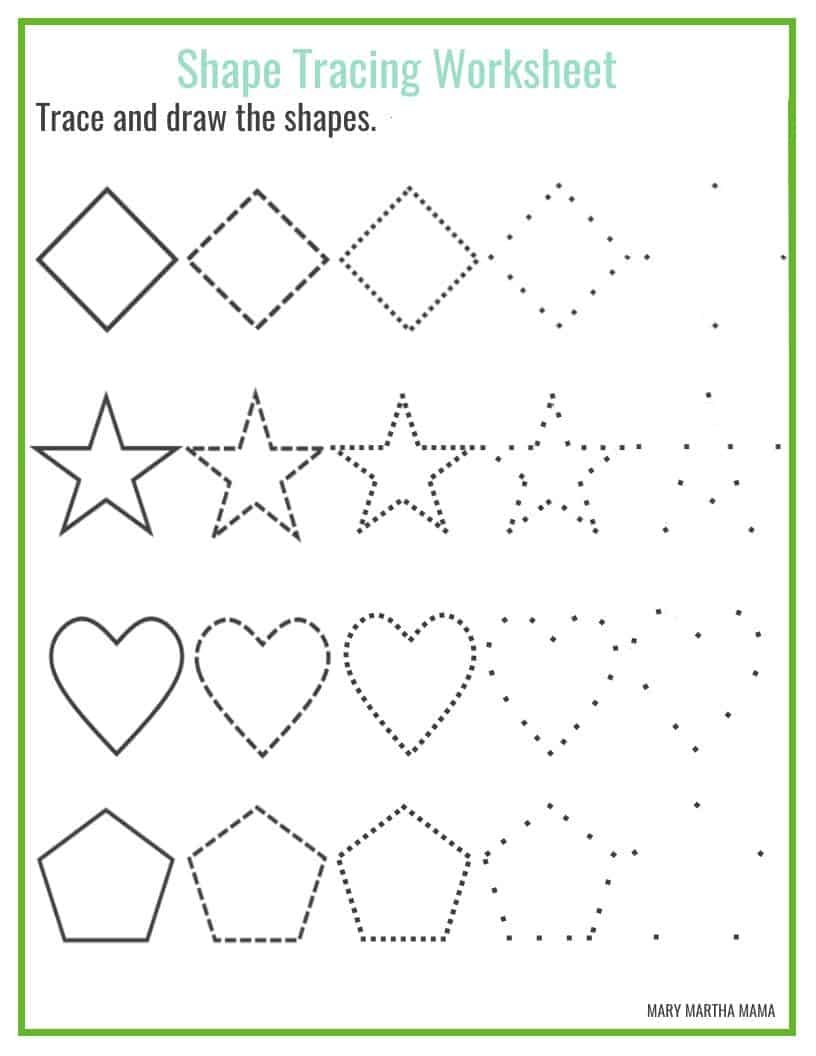 Free Printable Shape Worksheets For Preschool