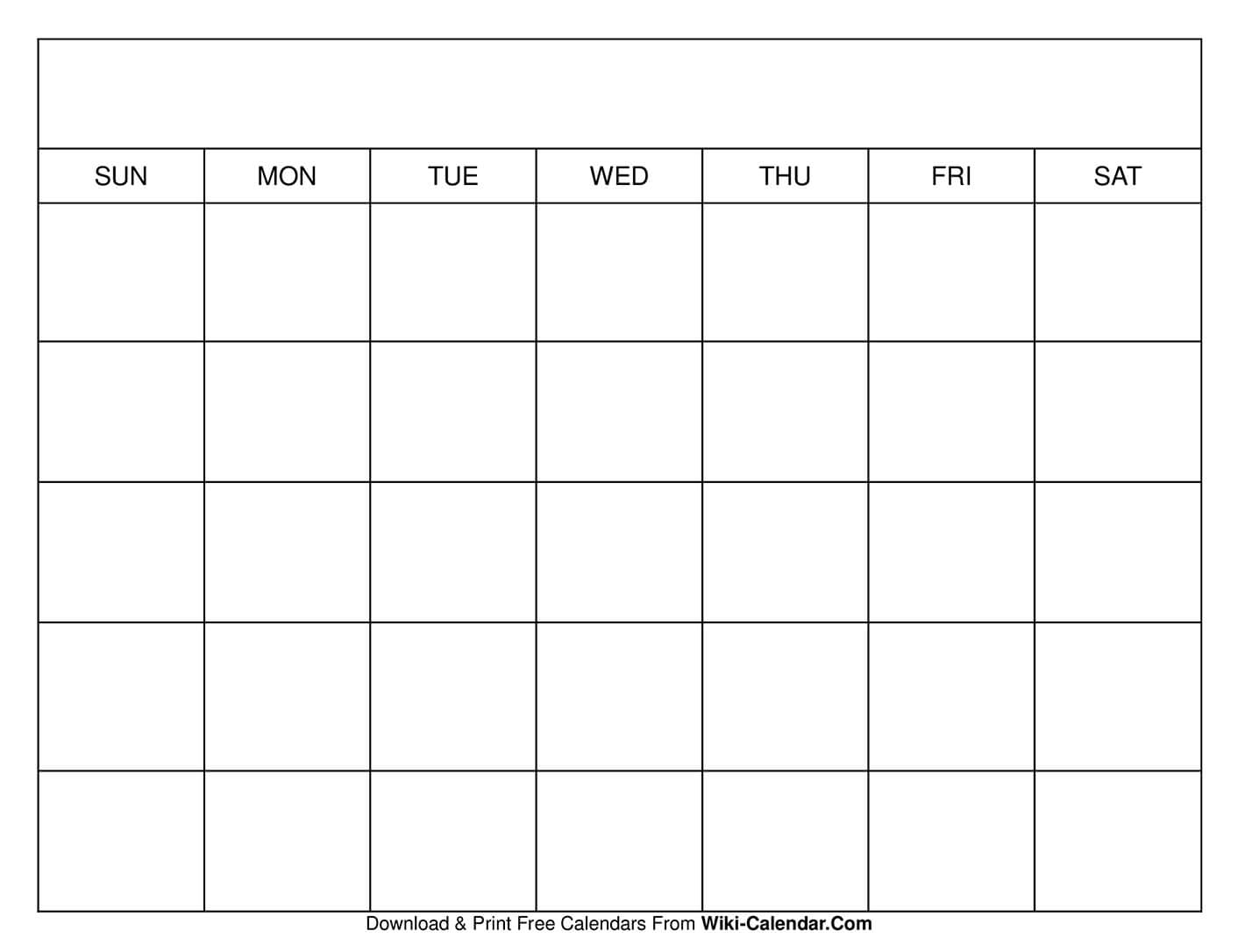 Printable Blank 12 Month Calendar