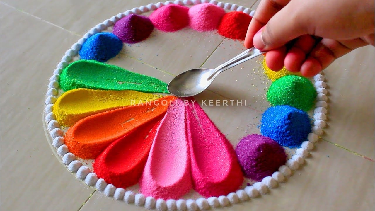 Simple Diwali Rangoli Design L L Rangoli For Diwali L Deepavali Rangoli Designs