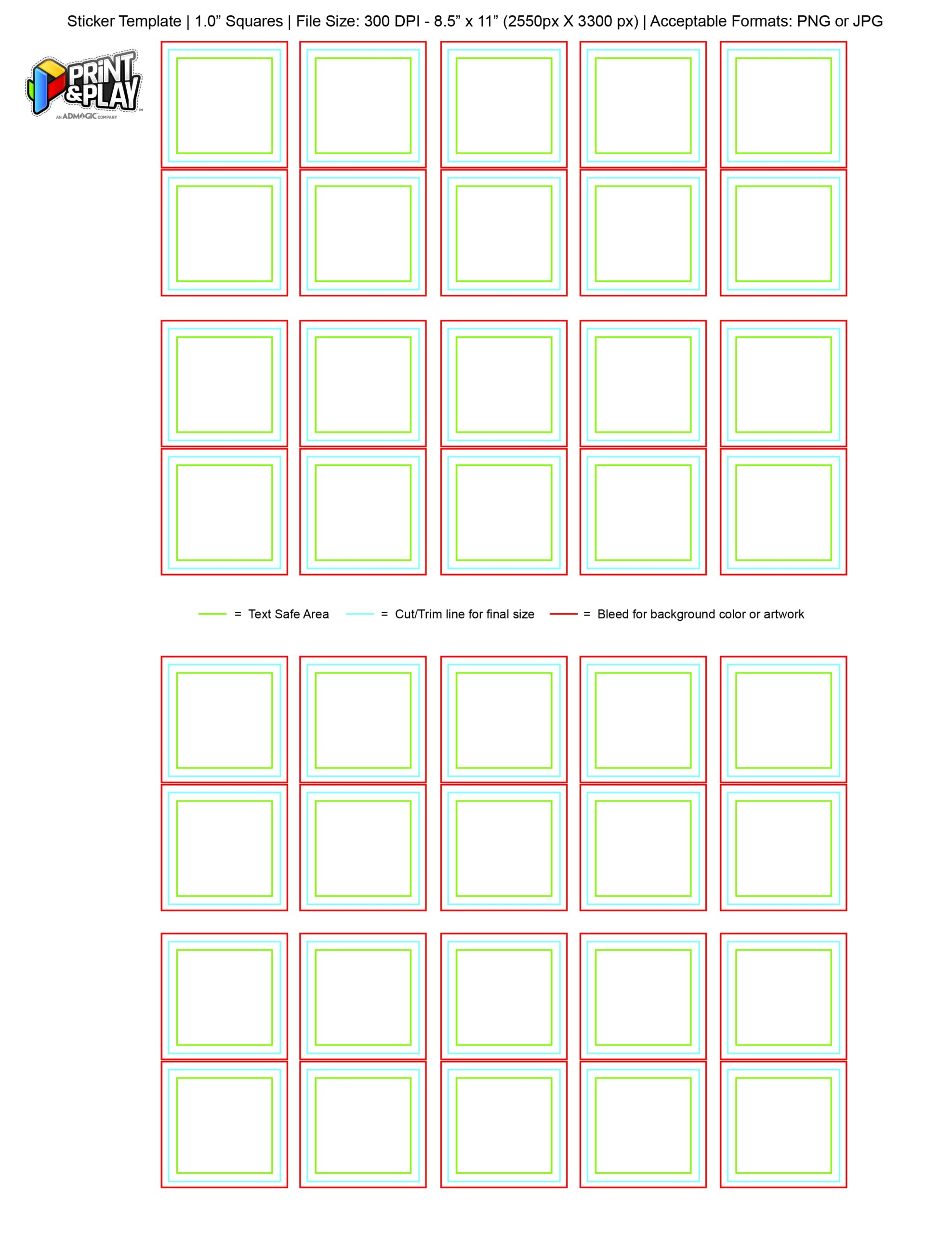 Stickers Formatting amp Templates Print amp Play