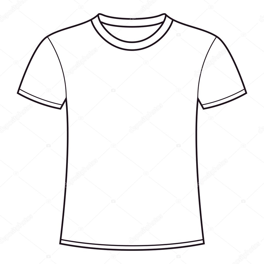 T Shirt Outline Printable Black And White Plain T Shirt Outline 