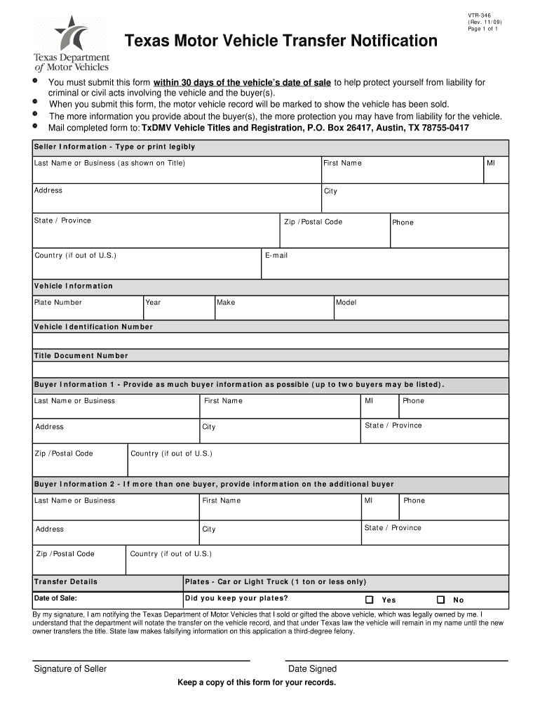 Texas Title Transfer Form Fill Out amp Sign Online DocHub