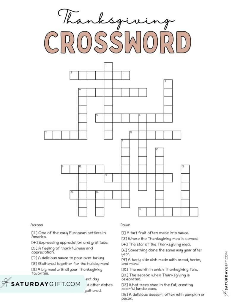 Free Printable Crossword Puzzles With Solutions