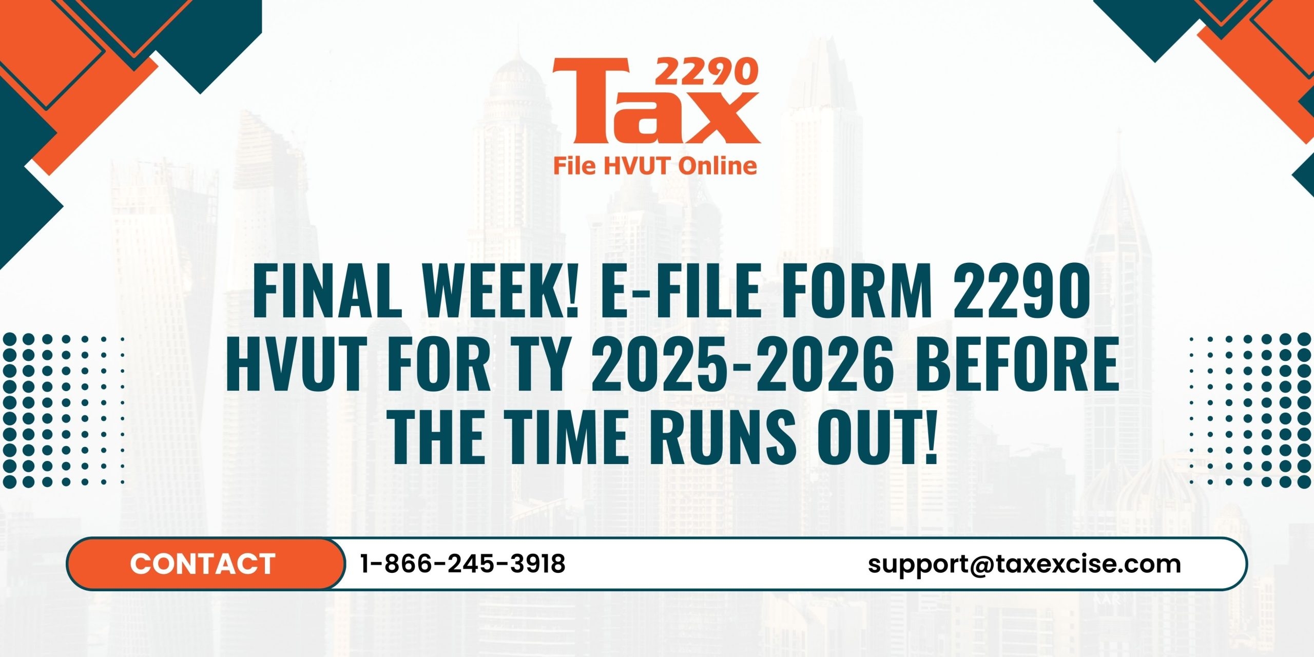 the countdown starts only a week left to e file form 2290 hvut