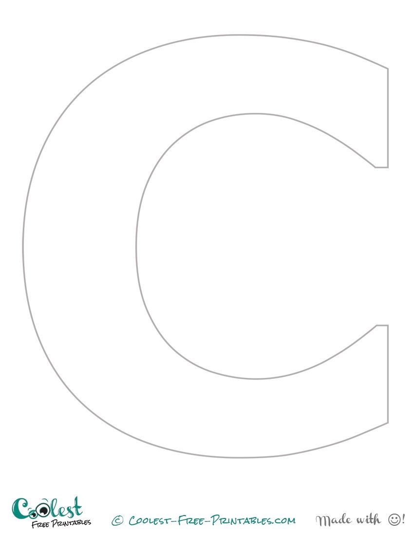 The Letter C Printable Stencil Uppercase 
