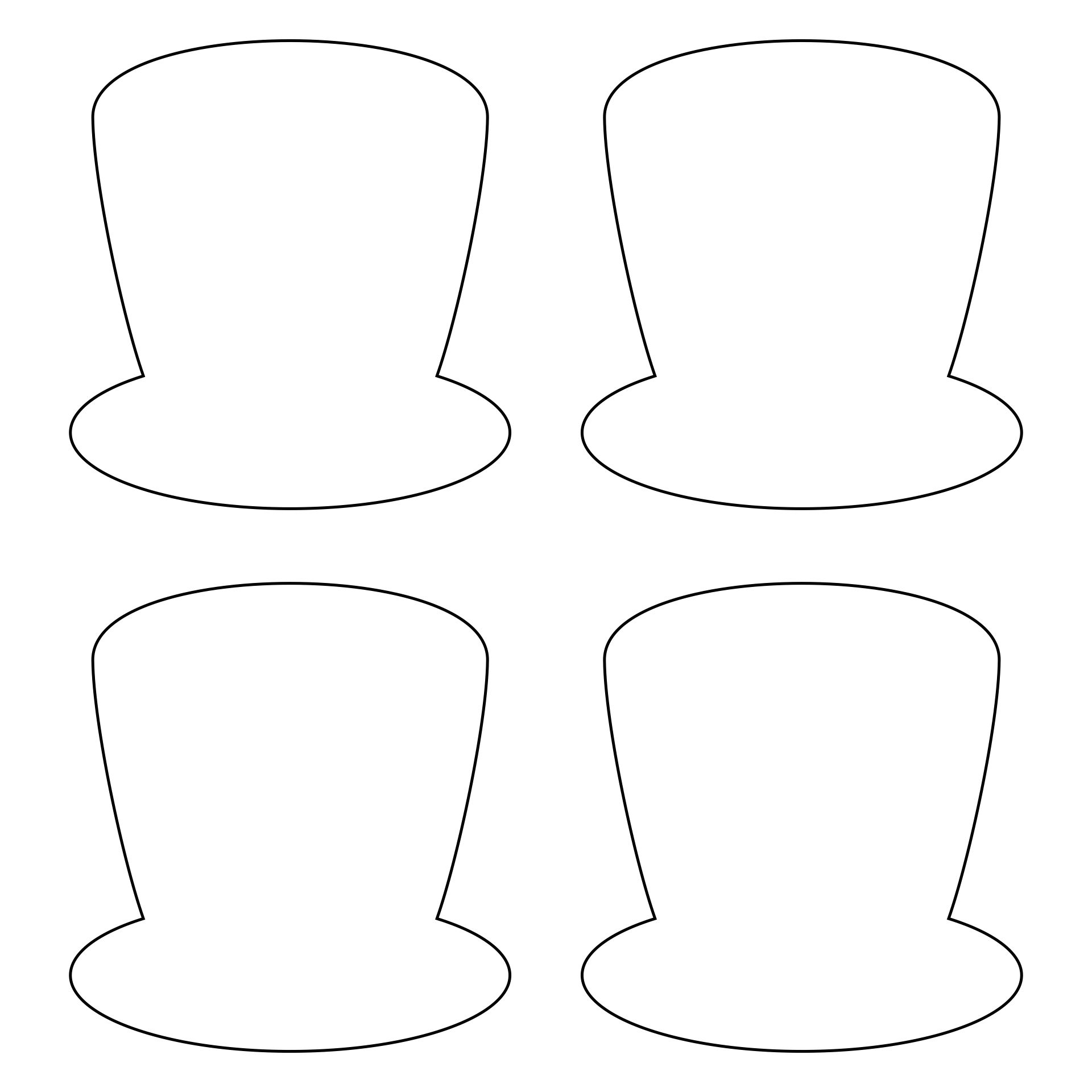 Snowman Hat Template Printable