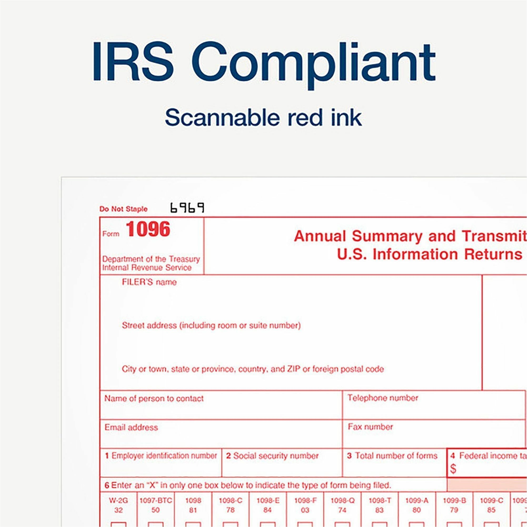 TOPS 1096 Tax Form