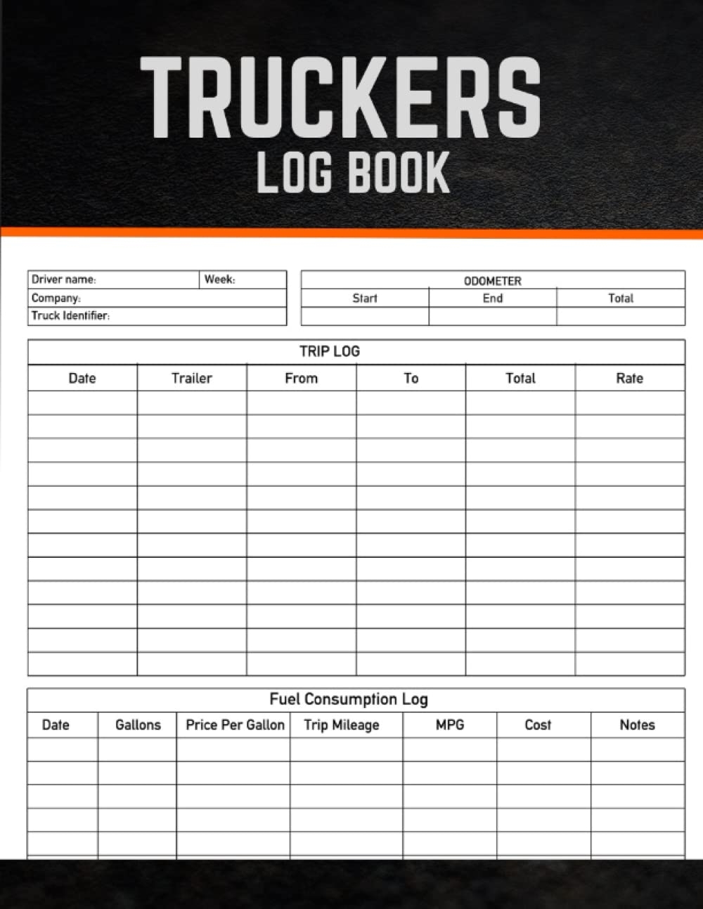Trucker Log Book 2022 Log Book Sheets For Truckers Fuel Log Book For Truckers 120 Pages Daily And Weekly Tracking Logbooks Hyper T Amazon de 