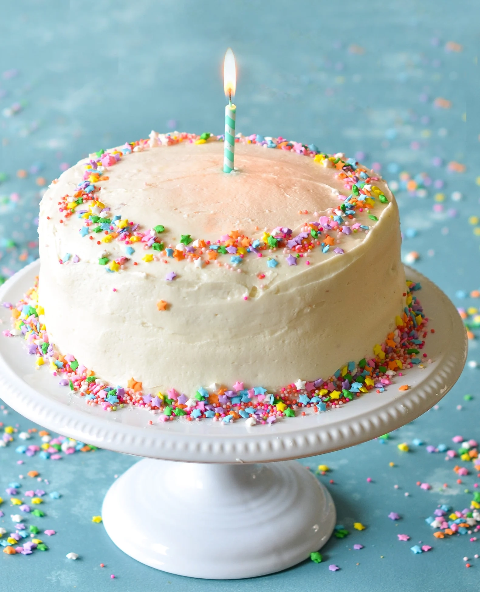 Vanilla Birthday Cake With Old Fashioned Vanilla Buttercream 